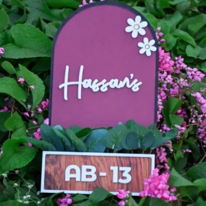 House Name Planter Lavender & Maroon And Aqua Green - Image 2